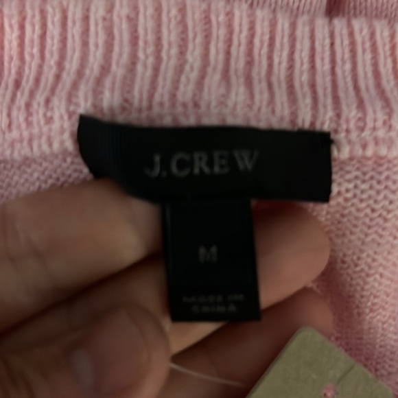 NWT J Crew Pullover PINK Ruffle V-Neck Sweater Sz M - Picture 5 of 11